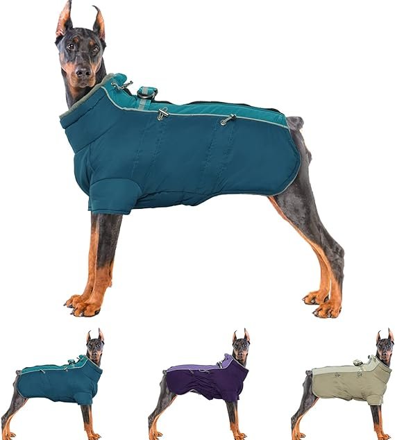 IDOMIK Warm Dog Coats with Harness