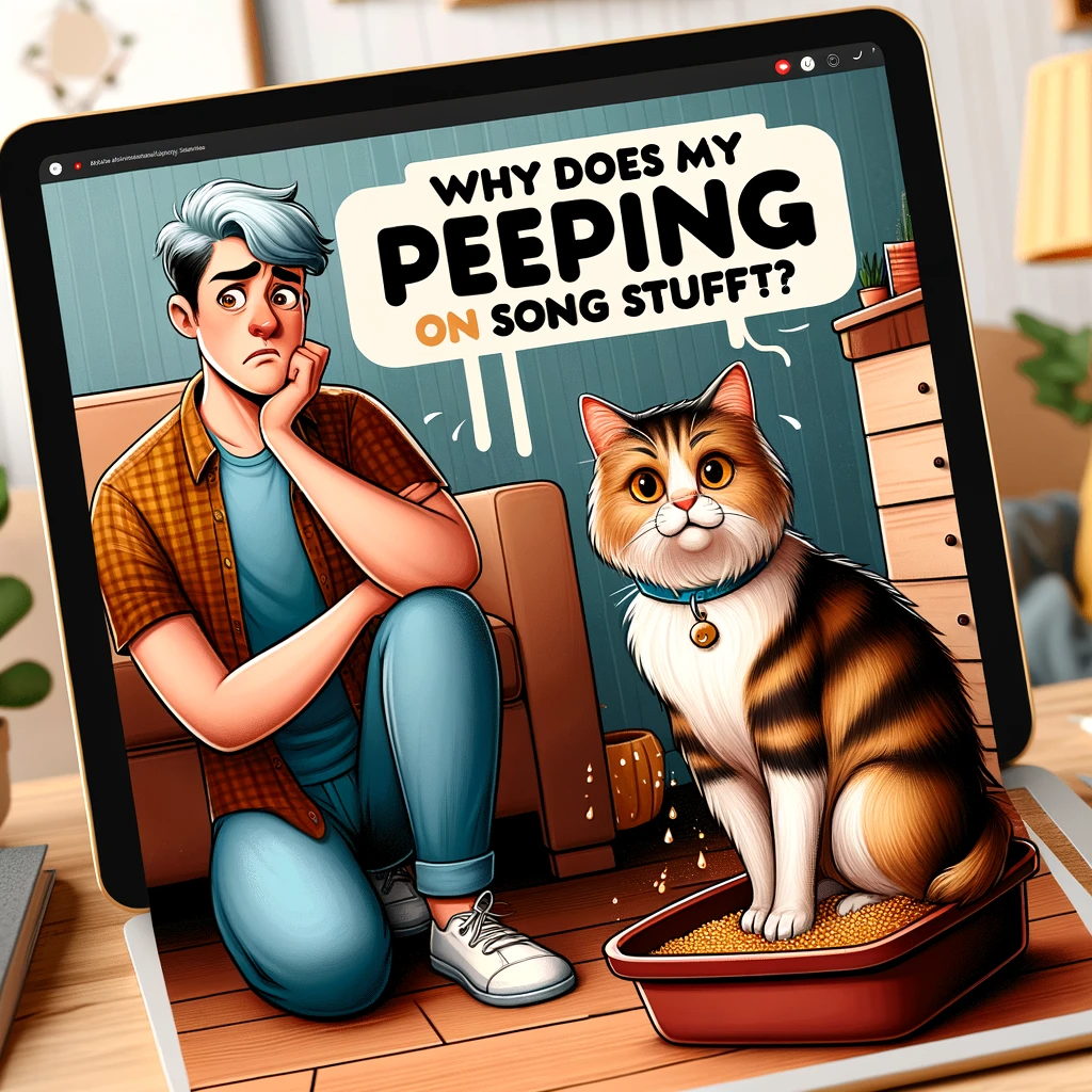 Why does my cat keep peeing on stuff ?