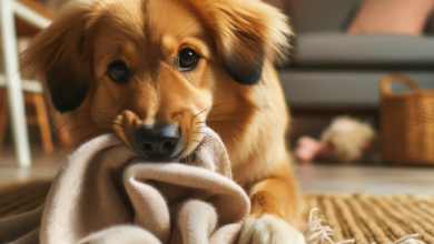 What does it mean when your dog nibbles on blankets ?