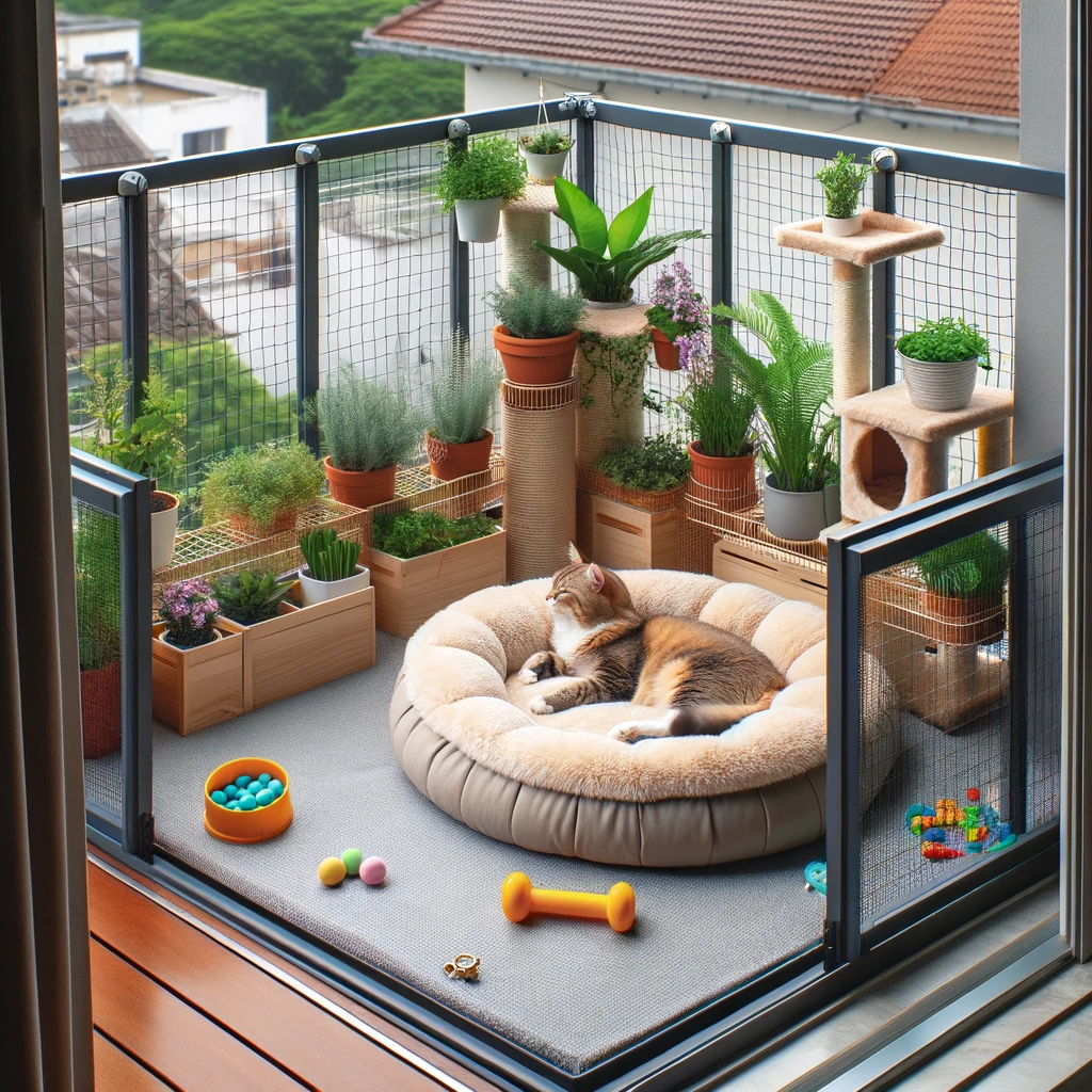Secure the Balcony with a Cat-Proof Fence or Netting